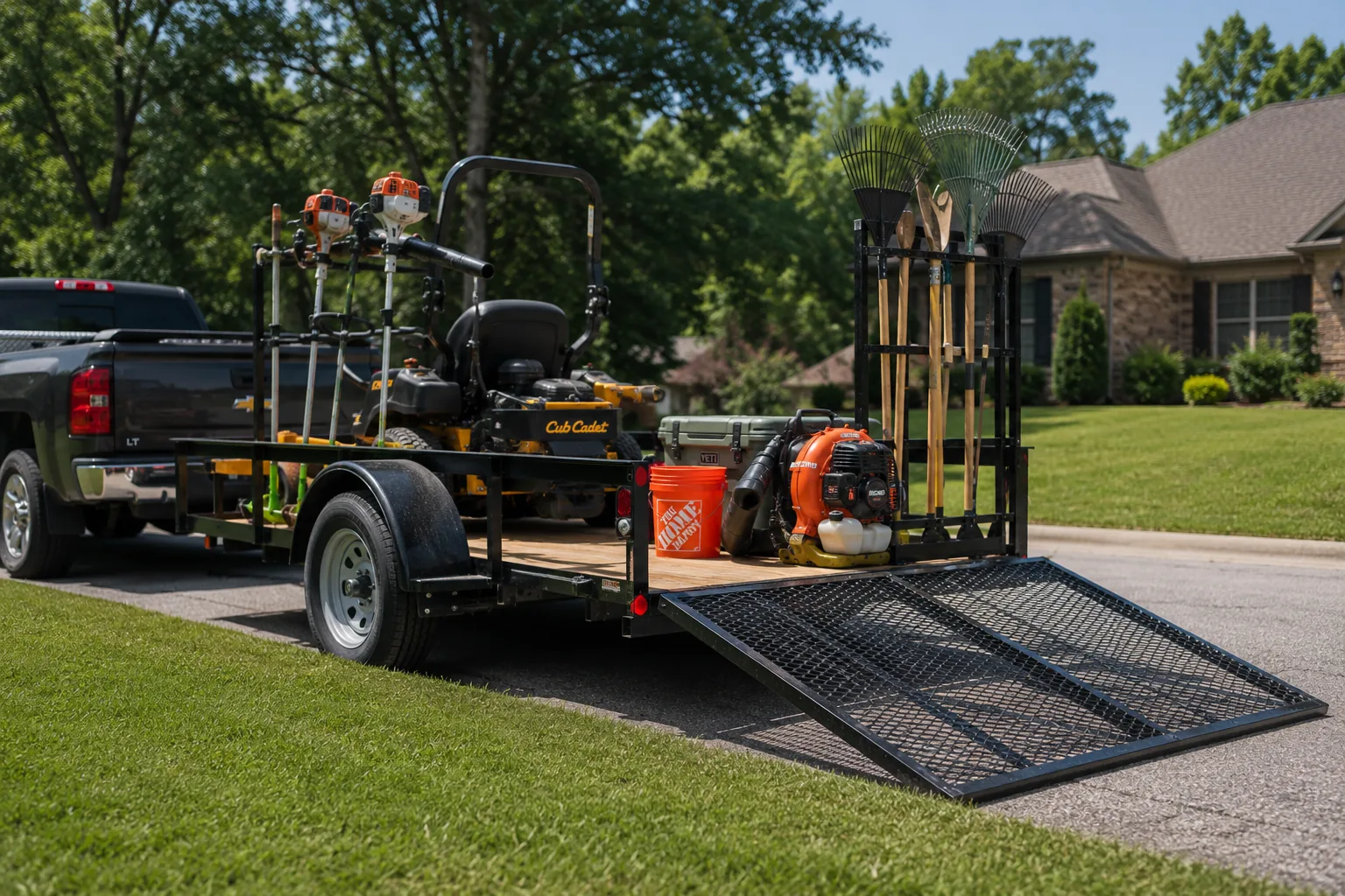 Curb2Close lawn and property service equipment